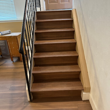 wood stair remodel