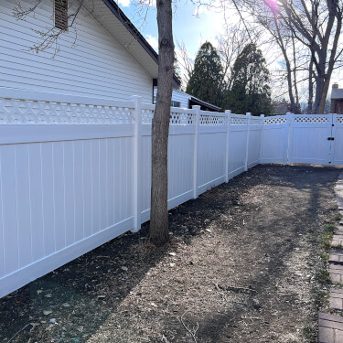 decorative white fence