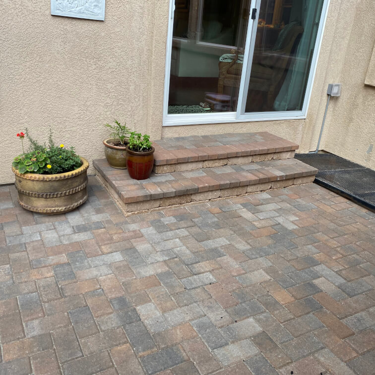 paver porch and steps